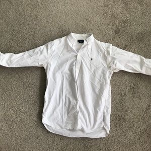 White Polo Button Down Dress Shirt - Youth 20